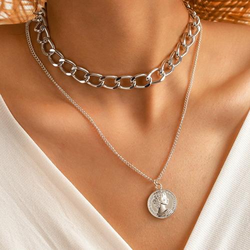 solid silver two coin necklace,Solid Silver Two Coin Necklace: A Detailed Overview