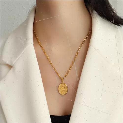 solid rose gold coin necklace,Solid Rose Gold Coin Necklace: A Timeless Treasure for You